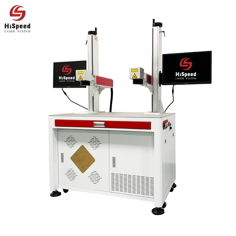 New Designed Fiber Marking Machine & Laser Engraving Machine With Double Laser Heads