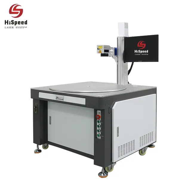Hispeed Automatic Six Station Fiber Laser Marking Machine & Laser Engraving Machine