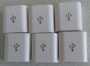 Black Marking on White Plastic